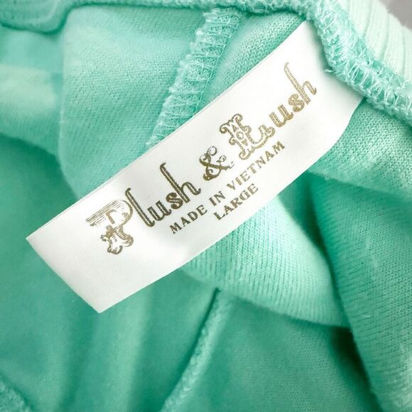 PLUSH & LUSH x VICTORIA'S SECRET | Turquoise Terry Y2K Pants Wide Leg | Large - Picture 7 of 8